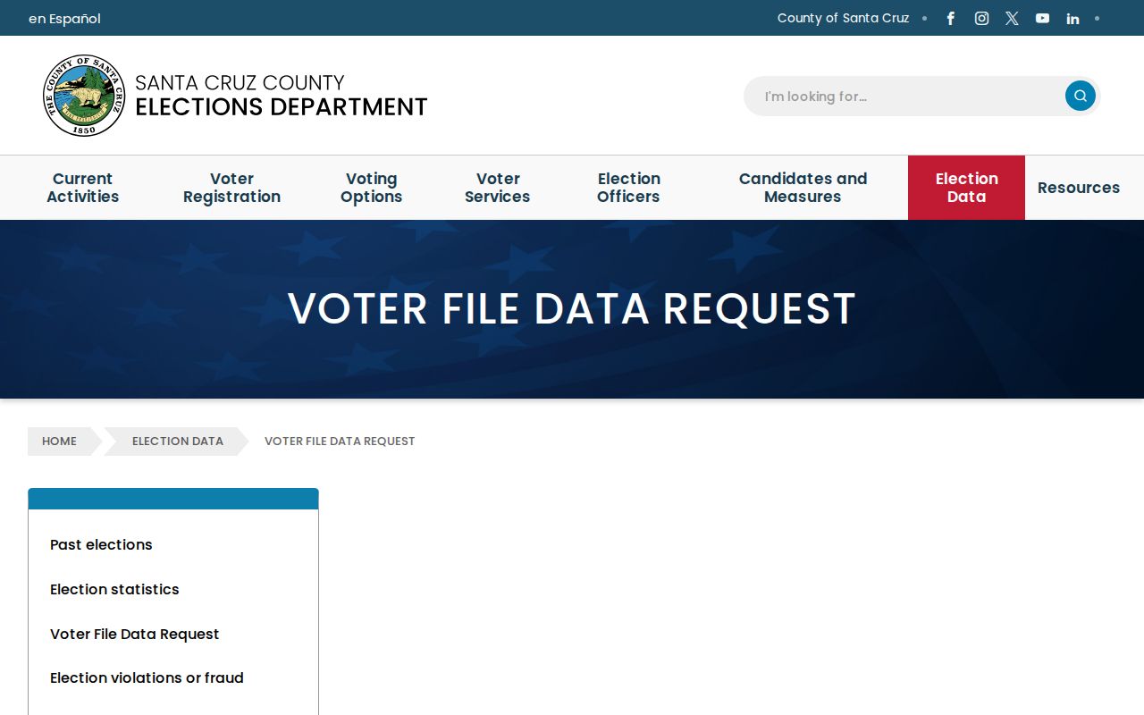 Watsonville neighbors lookup view of the Santa Cruz County voter file request