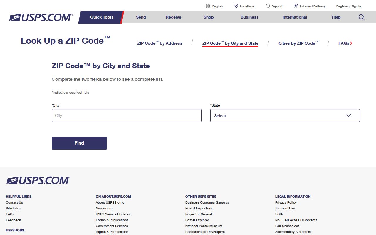 Watsonville ZIP code directory view of the USPS city and state lookup